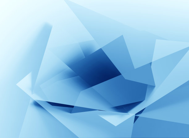 抽象的蓝色三角形几何背景图片下载