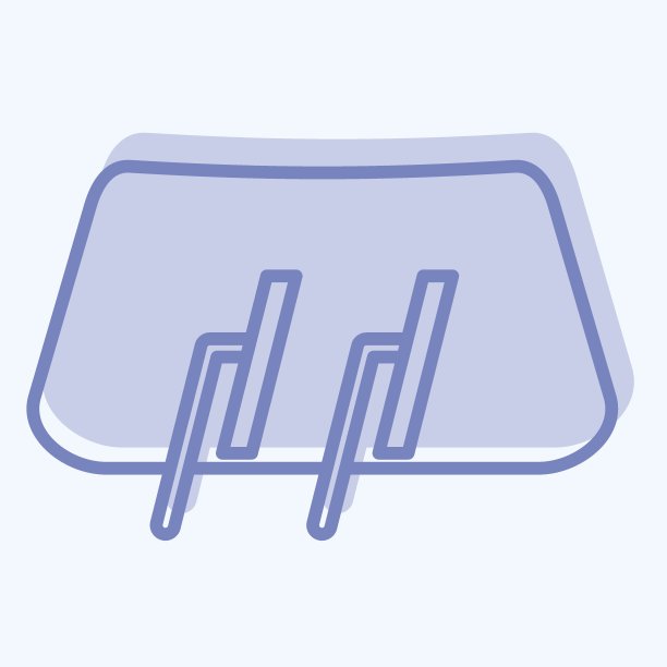 图标的雨刷。与备件符号相关。双音风格。简单的设计可编辑。简单的说明图片下载