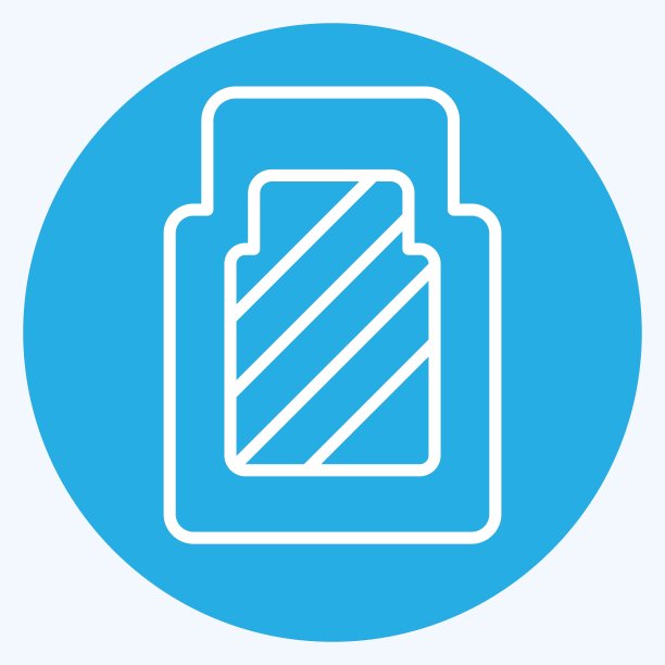 图标汽车垫。相关备件符号。蓝眼睛的风格。简单的设计可编辑。简单的说明图片下载