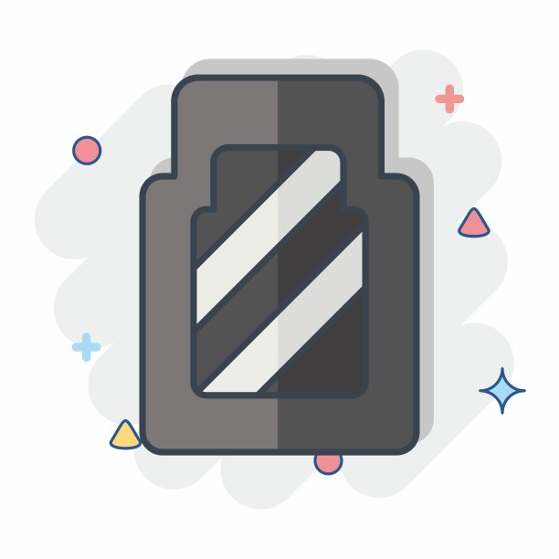 图标汽车垫。相关备件符号。漫画风格。简单的设计可编辑。简单的说明图片下载