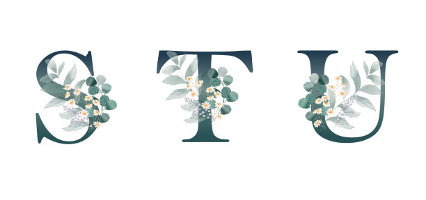 水彩花婚礼请柬模板图案刻字图片下载