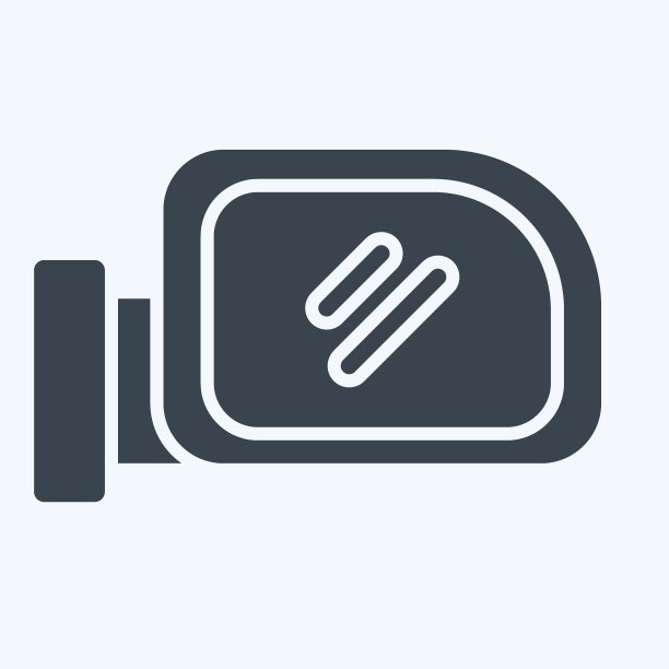 图标翼镜。与备件符号相关。字形风格。简单的设计可编辑。简单的说明图片下载