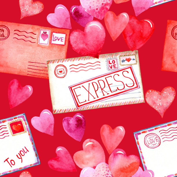 情人节无缝花纹图片下载