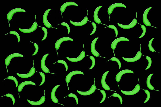 青椒片隔离在透明或白色的背景，png，图标，卡通图片下载