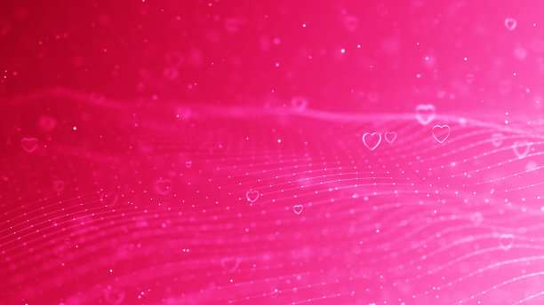 无缝图案与心。浪漫的奶油桃色背景纺织品，壁纸，织物，设计图片下载