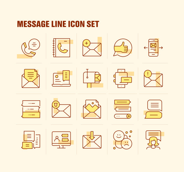 消息，语音气泡，来电，短信，邮件，文字表情符号图标图片下载