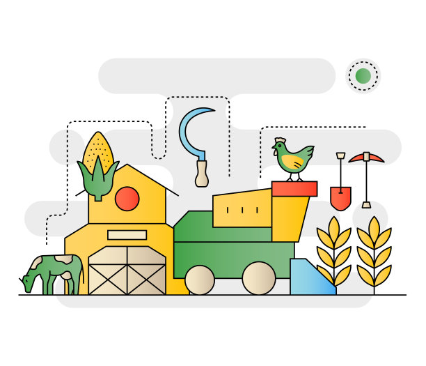 农场和农业横幅设计图片下载