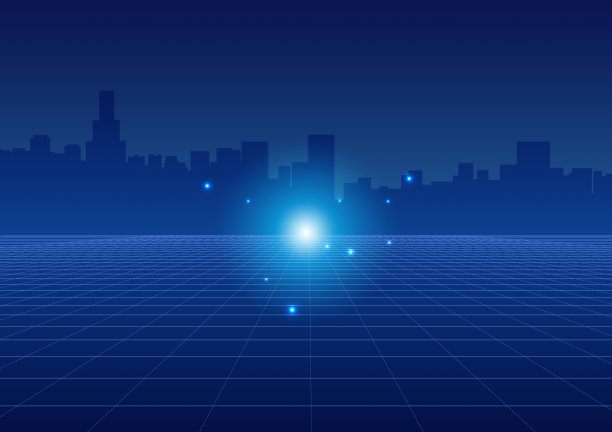 城市景观剪影和商业形象图片下载