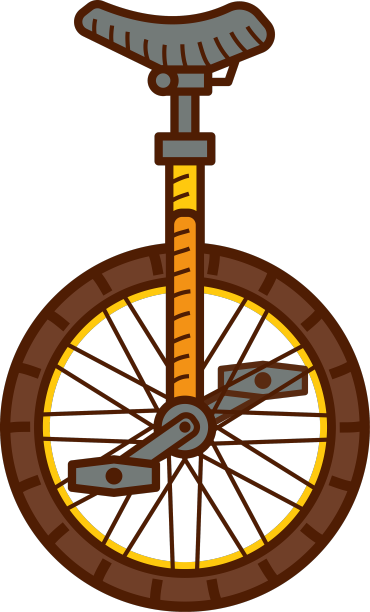 独轮车图标在复古风格单轮自行车图片下载