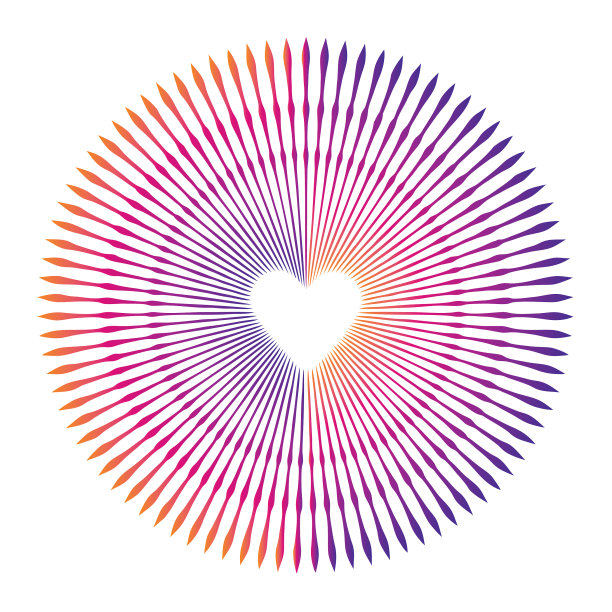 发光的心背景图片下载