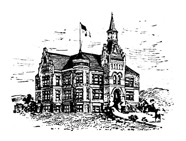 古董插图美国，蒙大拿地标和公司:海伦娜，高中图片下载