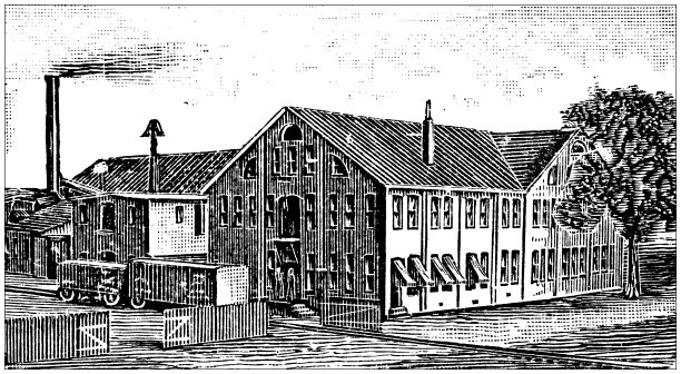 古董插图美国，密歇根地标和公司:卡拉马祖，美国车轮公司图片下载