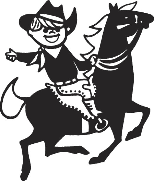 牛仔骑在马上图片下载