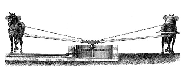 古董插图，应用力学和机器:绞盘图片下载