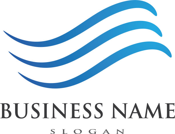 水波符号和图标标志模板图片下载