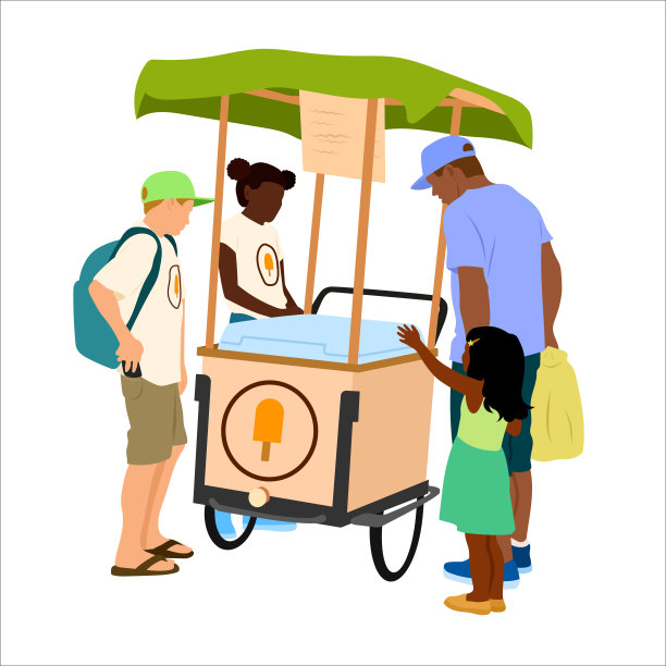 冰棒站绿色图片下载