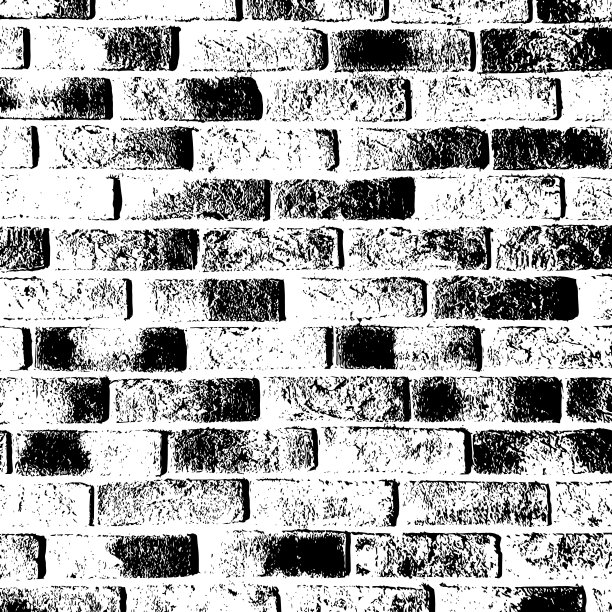 砖墙垃圾纹理。黑色灰尘Scratchy Pattern。抽象的背景。矢量设计作品。变形的效果。裂缝。图片下载