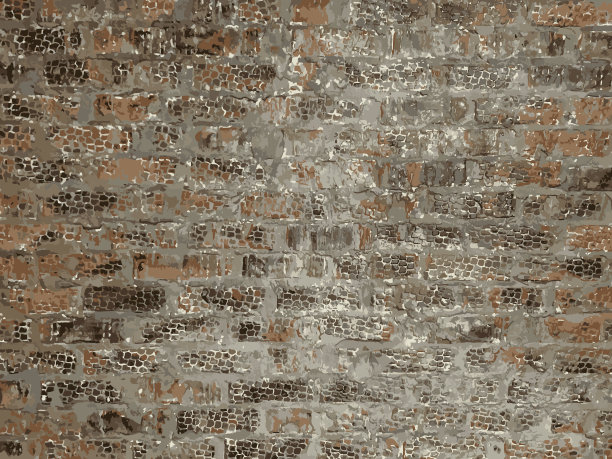 砖墙垃圾纹理。黑色灰尘Scratchy Pattern。抽象的背景。矢量设计作品。变形的效果。裂缝。图片下载