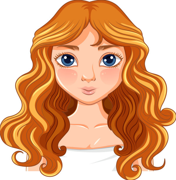 美女肖像孤立图片下载