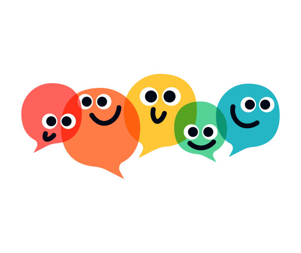 语音泡泡上的表情符号图片下载