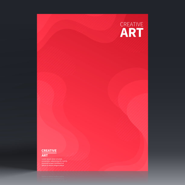 宣传册模板排版，红色封面设计，商业年报，宣传单，杂志图片下载