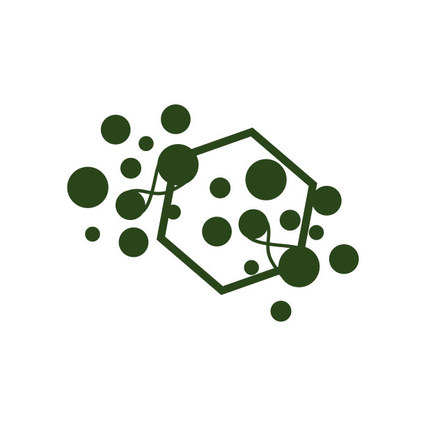 神经元标志，细胞Dna网络矢量，和粒子技术，简单的插图模板设计图片下载