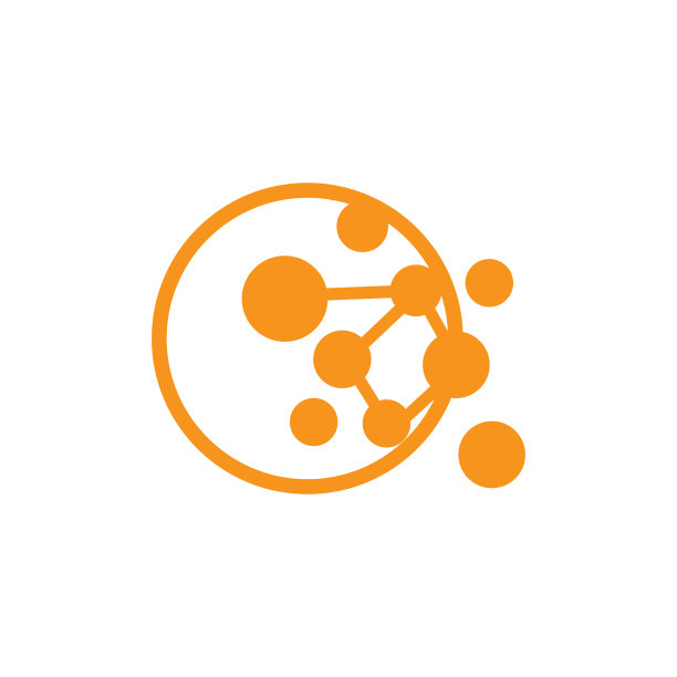 神经元标志，细胞Dna网络矢量，和粒子技术，简单的插图模板设计图片下载