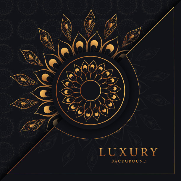 豪华曼陀罗阿拉伯式装饰背景股票插图图片下载