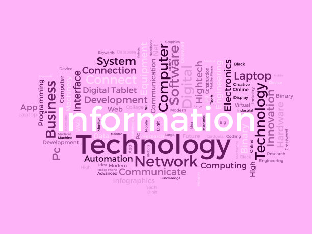 词云背景信息技术概念。计算机网络系统用于internet通信技能的培养。矢量插图。图片下载