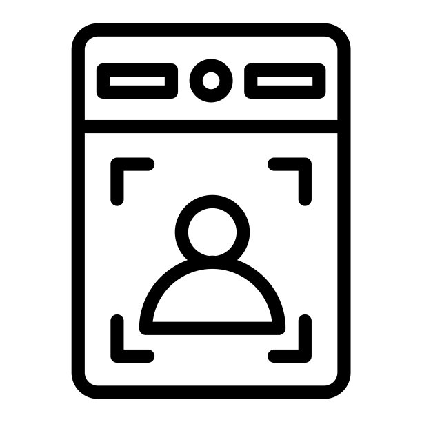 对讲机与客人线图标，智能家居符号，白色背景的人识别矢量标志，房屋可视电话图标在移动网页设计的轮廓。矢量图形。图片下载