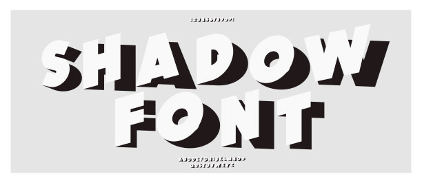字体阴影矢量3d粗体风格现代排版图片下载