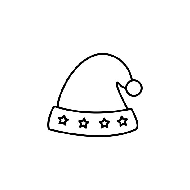 圣诞老人圣诞帽图标设计元素图形图片下载