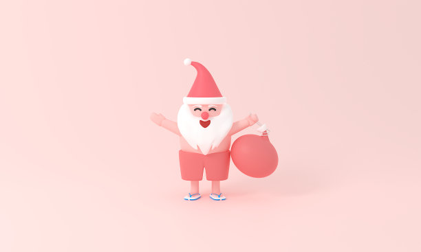 提升您的庆祝活动与3D渲染圣诞老人在夏季圣诞节的氛围。工艺富有想象力的装饰融合季节性夏季和3D艺术为神奇的假期体验。图片下载