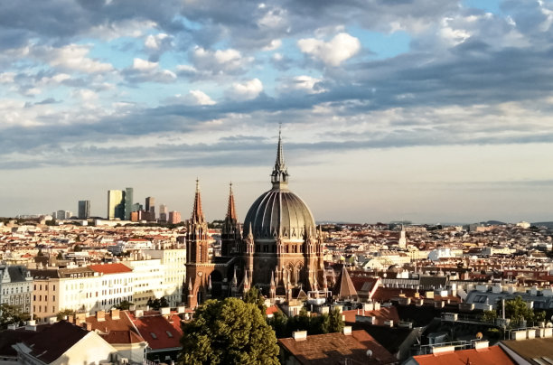 从山上俯瞰维也纳城。图片下载