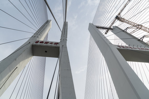 桥梁建筑结构的特写，中国重庆图片下载