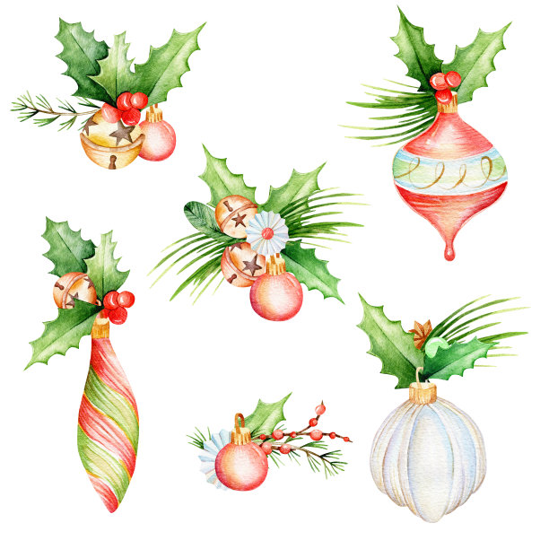 一套水彩插图。图片下载