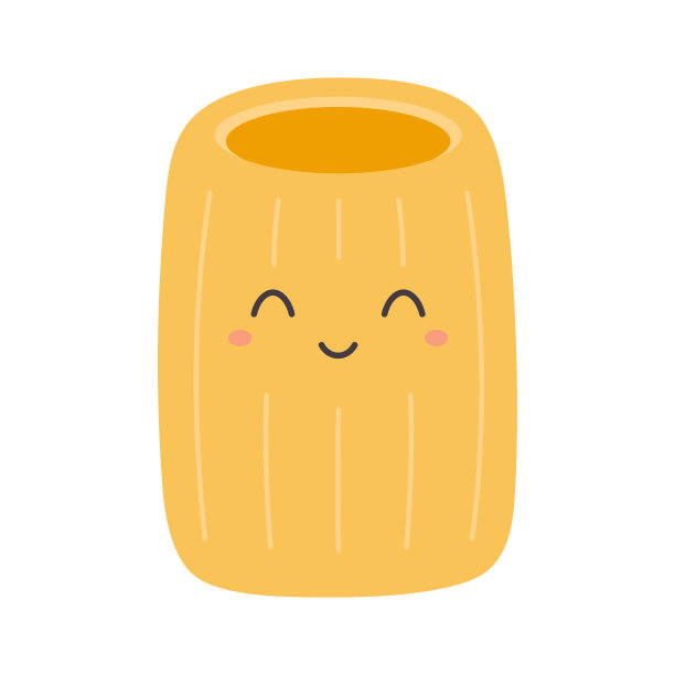 平面矢量插图卡通通心粉字符图片下载