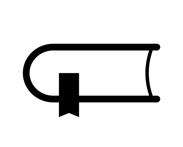 书与黑色书签侧视图图片下载