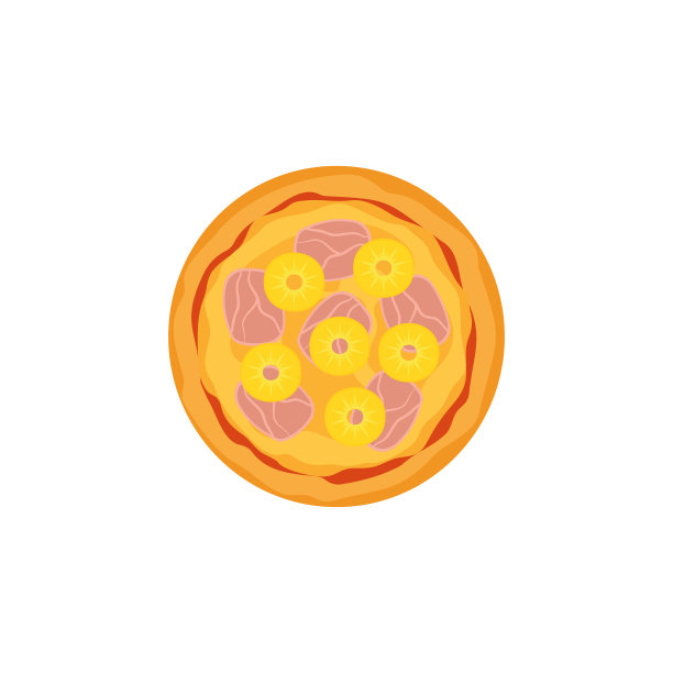 矢量插图的比萨饼上孤立的背景。传统的意大利快餐。俯视图餐。欧洲的零食图片下载