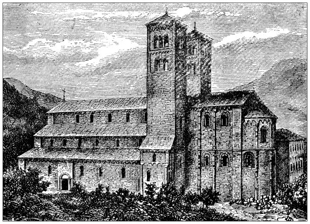 古董插图：圣阿邦迪奥教堂，科莫图片下载