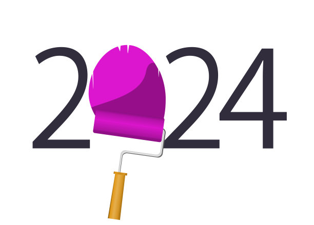 2024带滚轮刷墙。墙画概念。图片下载