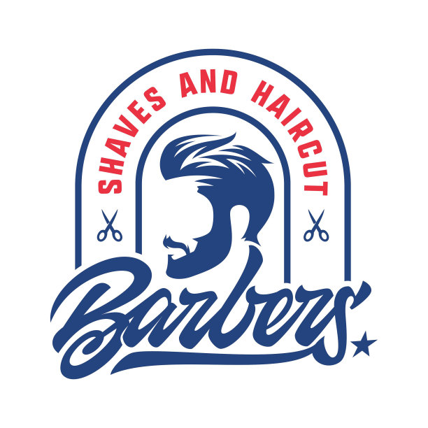 理发店排版标志模板图片下载