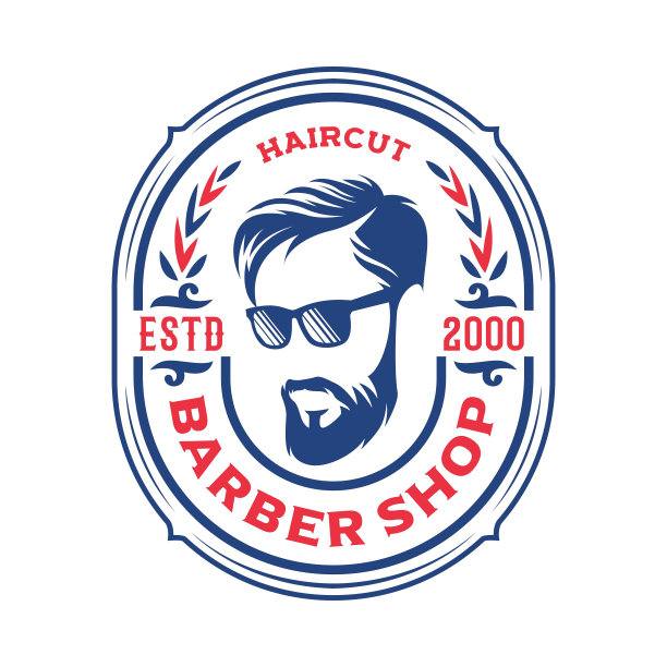 模板理发店标志徽章图片下载