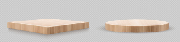 三维木质台架，矢量产品展示台图片下载