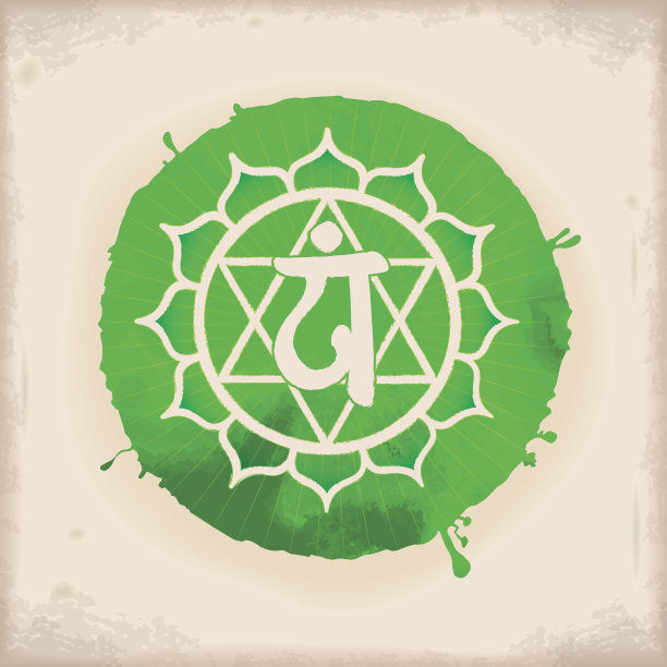 阿纳哈塔-复古水彩脉轮符号4图片下载