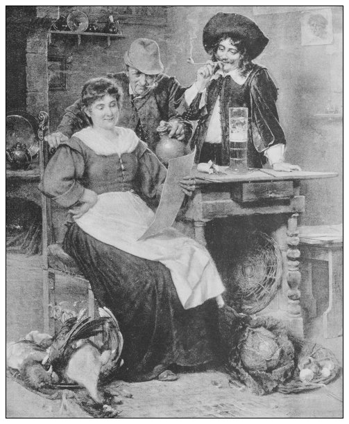 19世纪的古董名画:Adrian Brouwer和Gustav Papperitz的模型图片下载