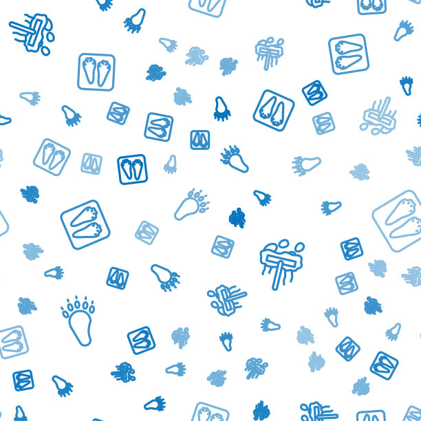 设线熊掌脚印拖把和兔子和图片下载