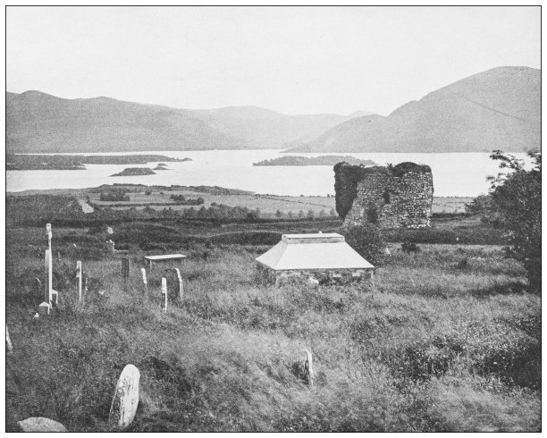 爱尔兰古董照片:克里县阿加多主教的椅子图片下载