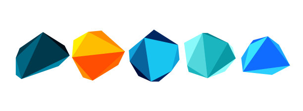 抽象低聚石设计几何三维图片下载