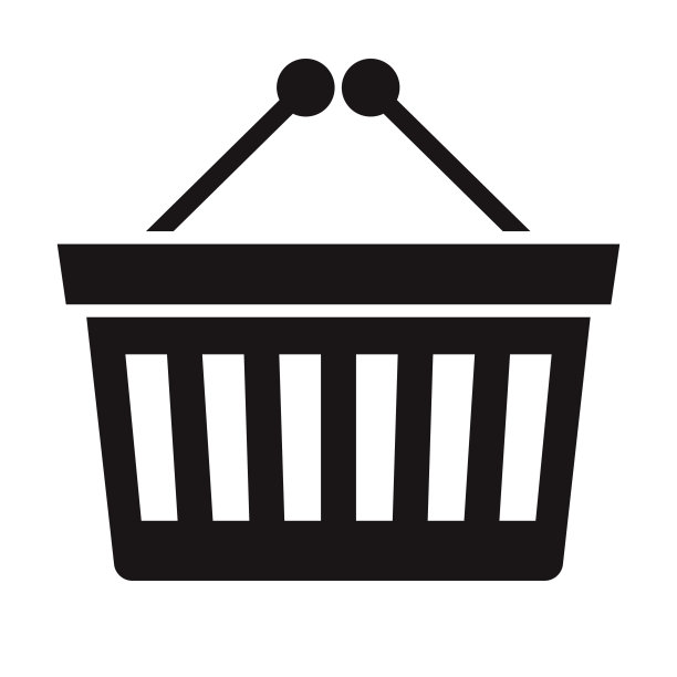 购物篮子装运字形图标图片下载